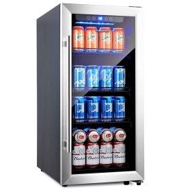 Beer Fridge Beverage Fridge 100 Can Drinks Fridge Beverage Cooler 15 Inch Beer Cooler Beverage Refrigerator Drink Cooler