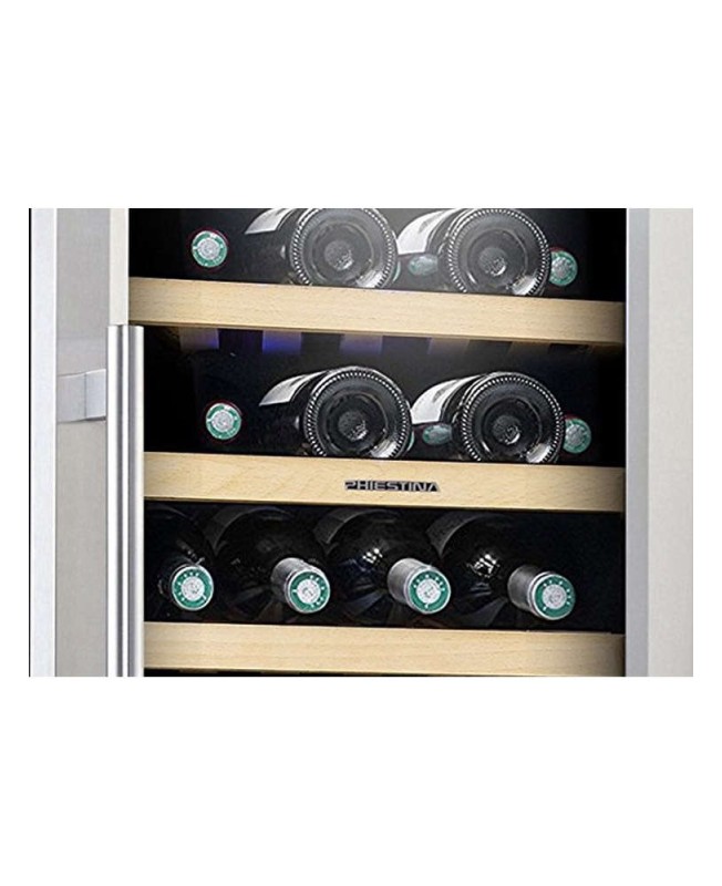 16 Inch Wine Cellar Wine Refrigerator Dual Zone Wine Cooler Fridge 33 Bottle Wine Fridge Freestanding Wine Cooler Cabinet